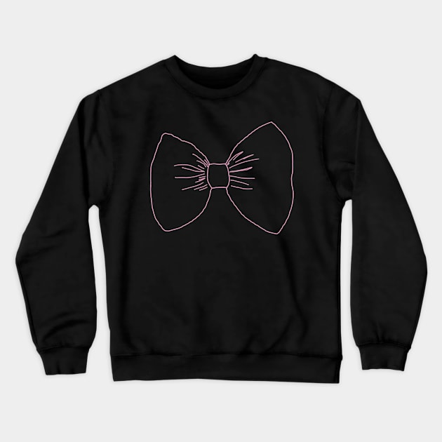 Pink Bow Ribbon Crewneck Sweatshirt by EunsooLee